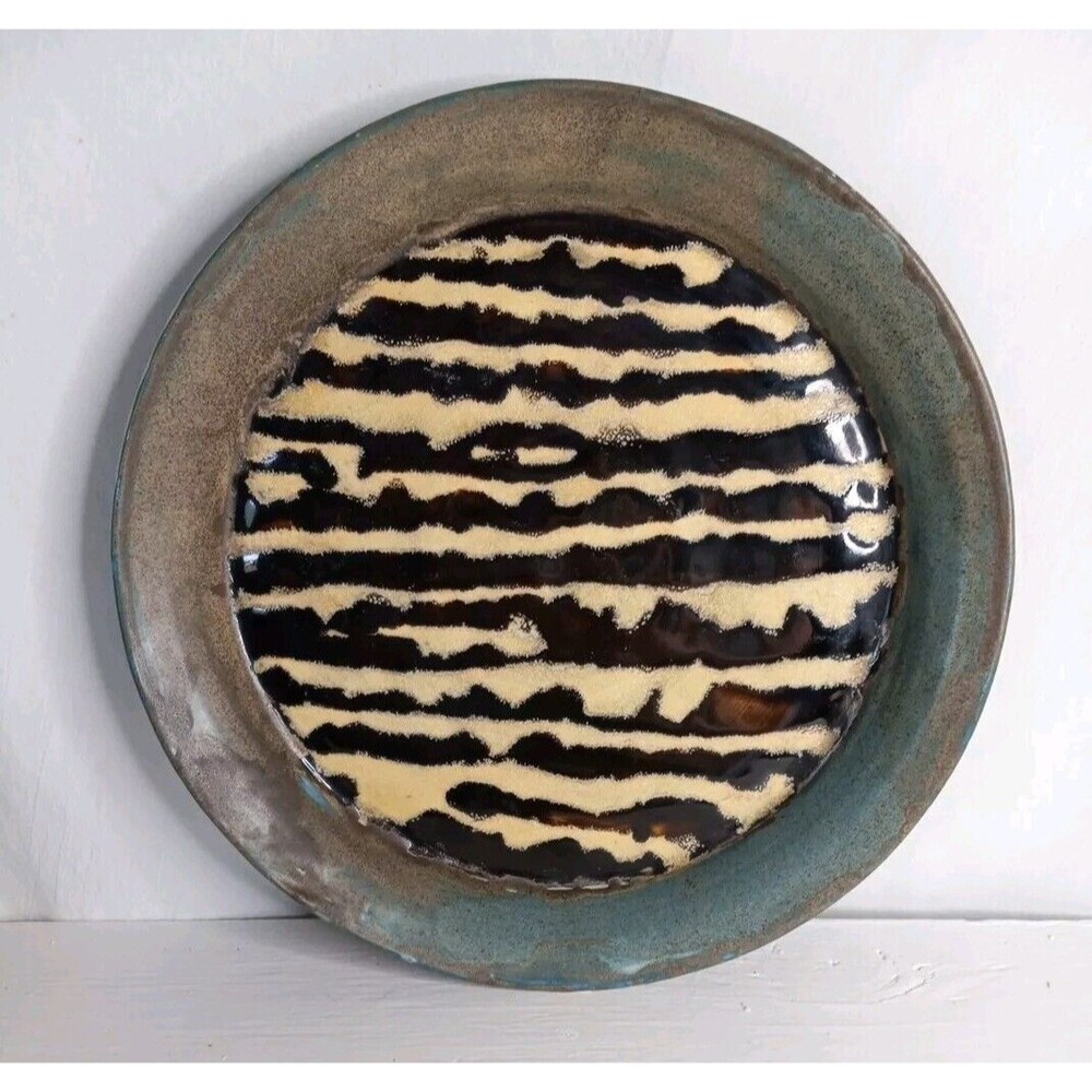 Studio Art Pottery Plate Animal Serving Platter Dish Kitchen Dining Ceramic 13"